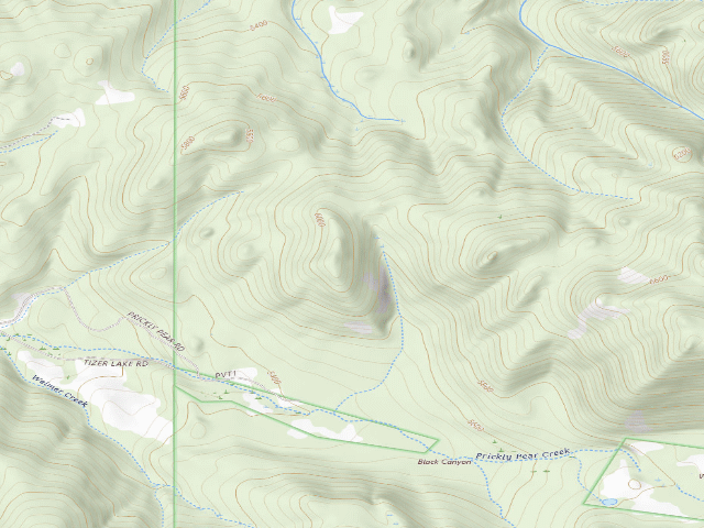 USGS topographic map of Tizer Rd 164 002