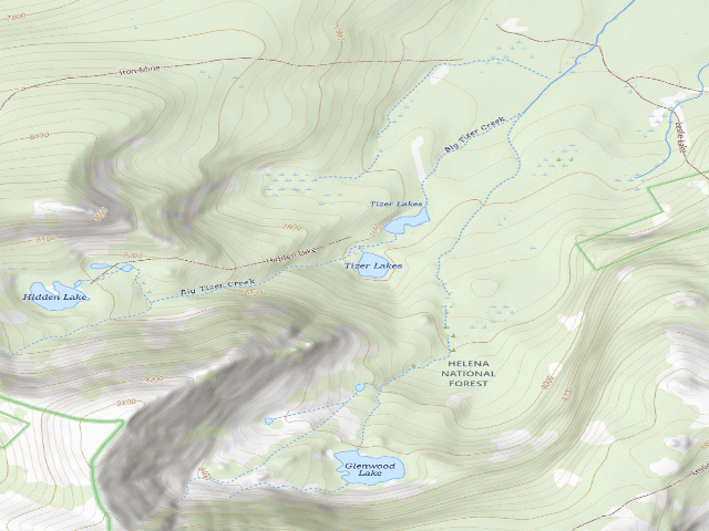 USGS topographic map of Tizer Rd 164 017