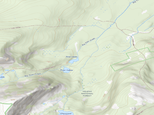 USGS topographic map of Tizer Rd 164 110