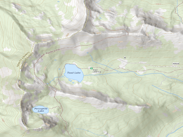 USGS topographic map of Toad Lake Cg