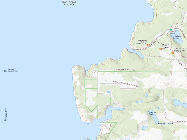USGS topographic map of Tobacco Plains Disp. Camp/Campbell Point Overlook
