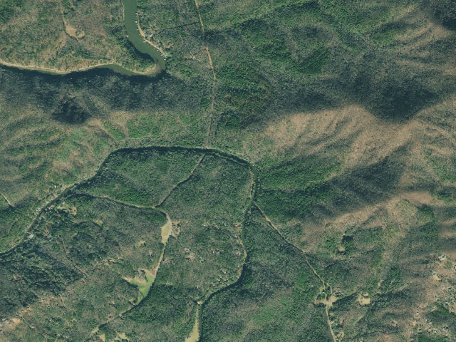 Aerial image of Toccoa River -Sandy Bottoms Campground