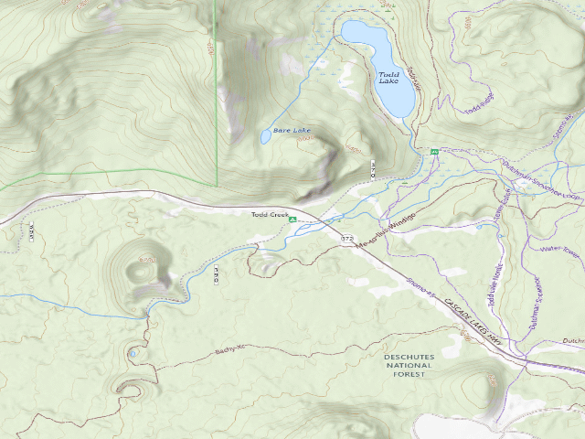 USGS topographic map of Todd Creek