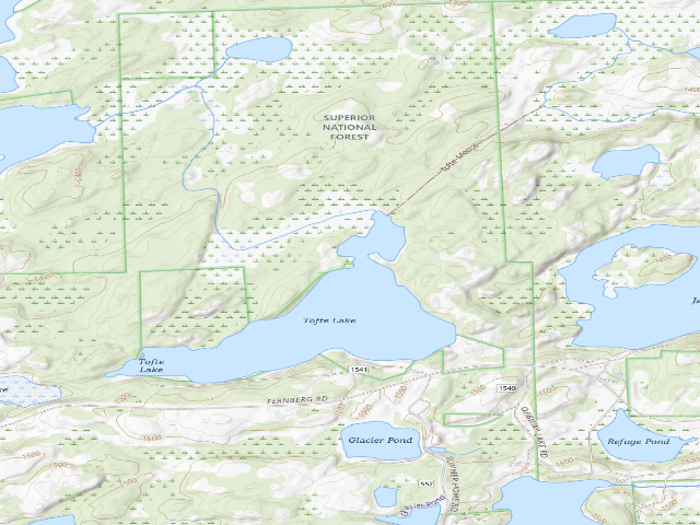 USGS topographic map of Tofte Lake Site 1