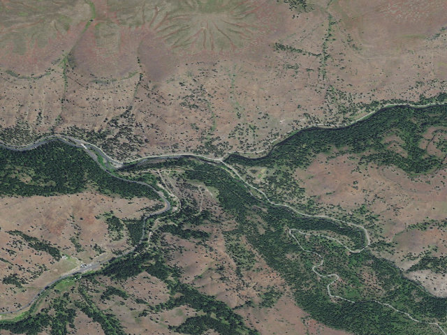 Aerial image of Tollbridge Campground