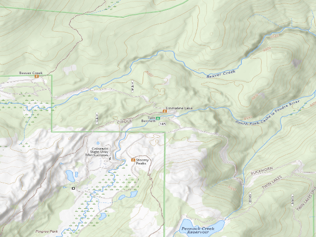 USGS topographic map of Tom Bennett