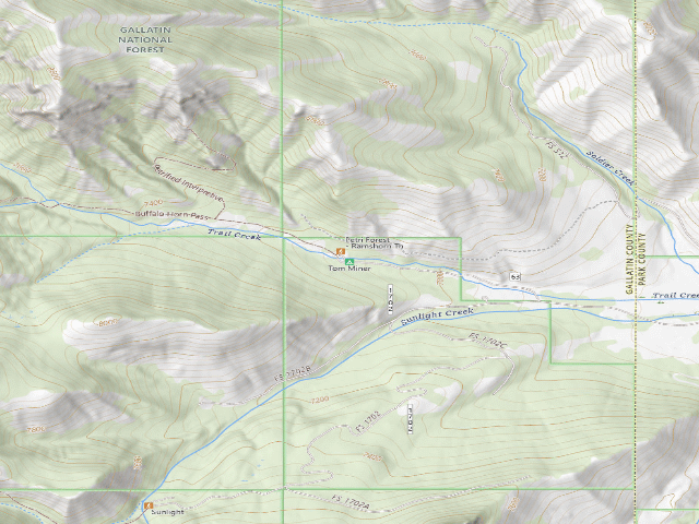 USGS topographic map of Tom Miner