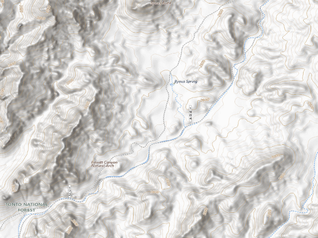 USGS topographic map of Tonto National Forest