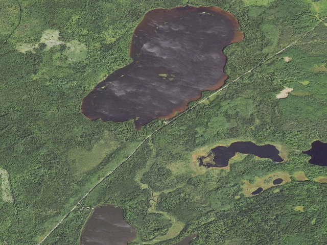 Aerial image of Toohey Lake Campground