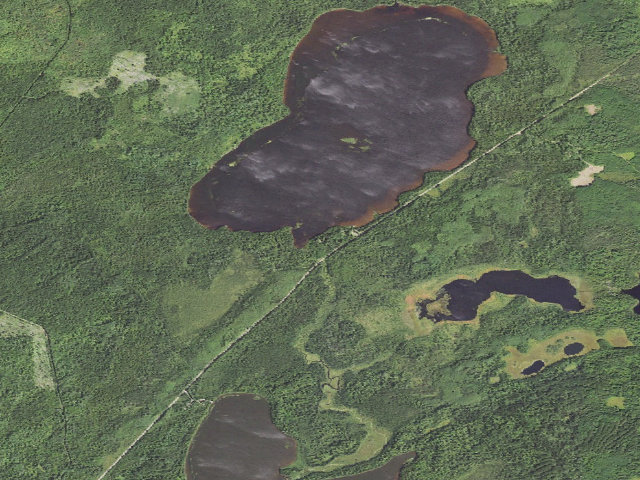 Aerial image of Toohey Lake Rustic Campground