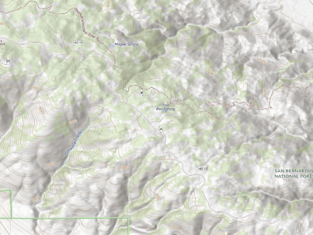USGS topographic map of Tool Box Springs Campground