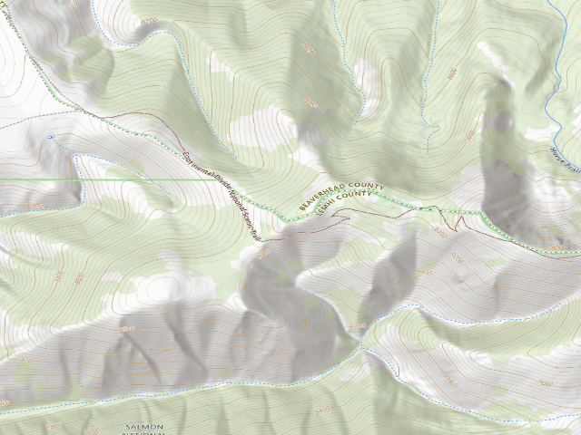 USGS topographic map of Top Elk Stalk End Road