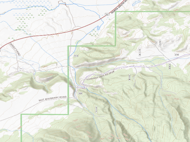 USGS topographic map of Toppings Spread 16