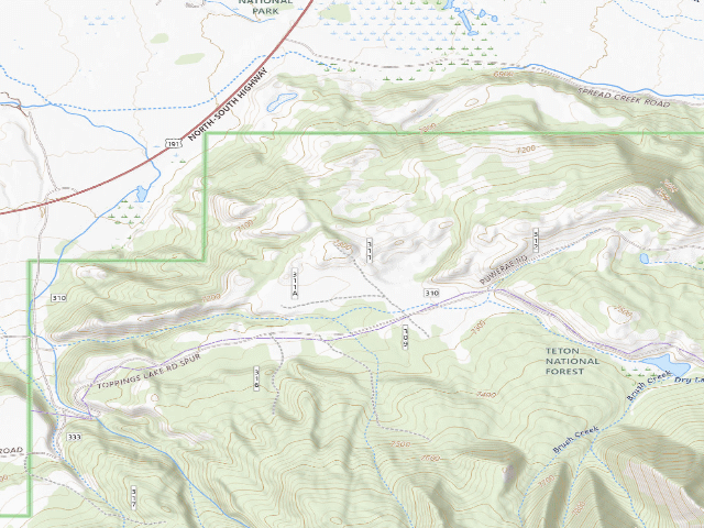 USGS topographic map of Toppings Spread 24A