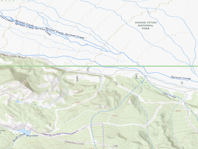 USGS topographic map of Toppings Spread 3S