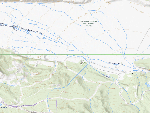 USGS topographic map of Toppings Spread 5S