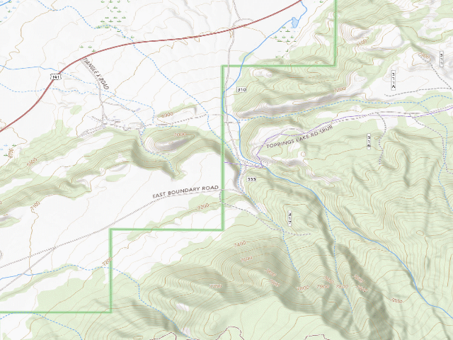 USGS topographic map of Toppings Spread 6