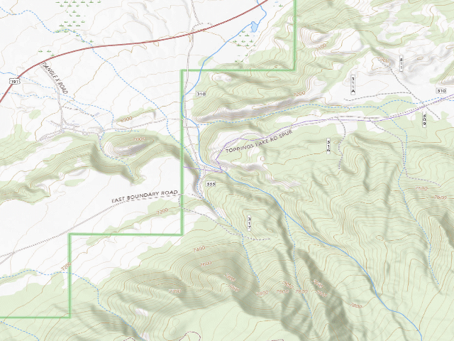 USGS topographic map of Toppings Spread 7