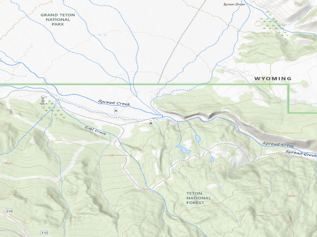USGS topographic map of Toppings Spread 9S