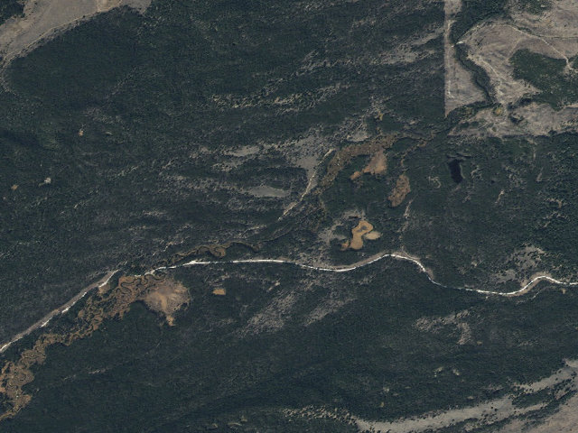 Aerial image of Torn Up Fire Pit