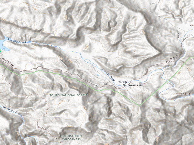 USGS topographic map of Tortilla