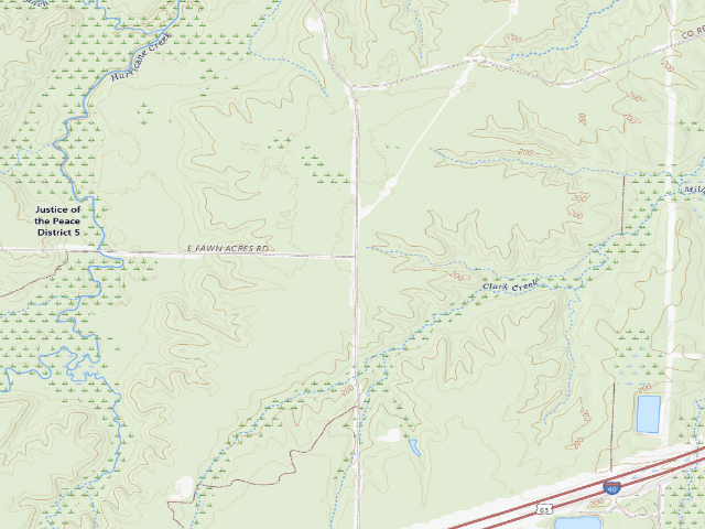 USGS topographic map of Tower Road South Camping Area