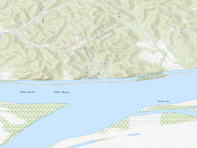 USGS topographic map of Tower Rock Cg