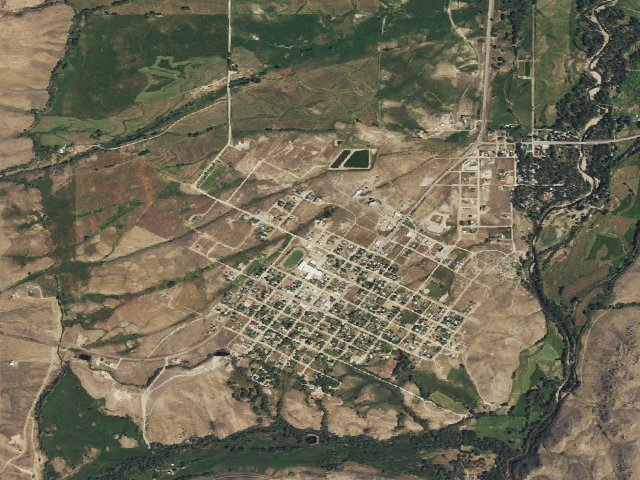 Aerial image of Town of Encampment RV Park (Encampment)