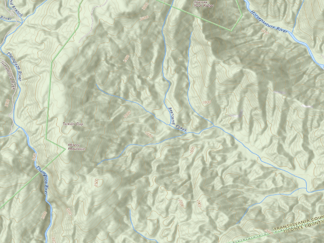 USGS topographic map of Toxaway Game Land camping area #2