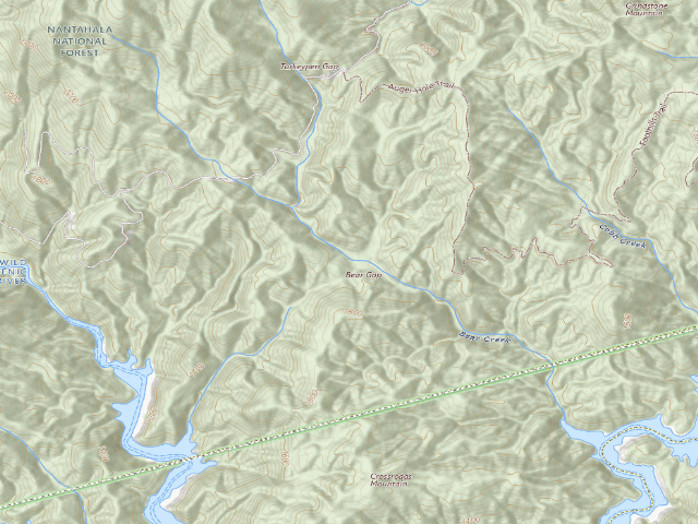 USGS topographic map of Toxaway Game Land camping area #6