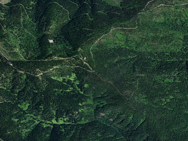 Aerial image of Trail 100 Trailhead
