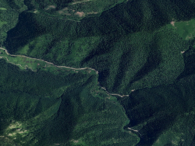 Aerial image of Trail 174 Trailhead