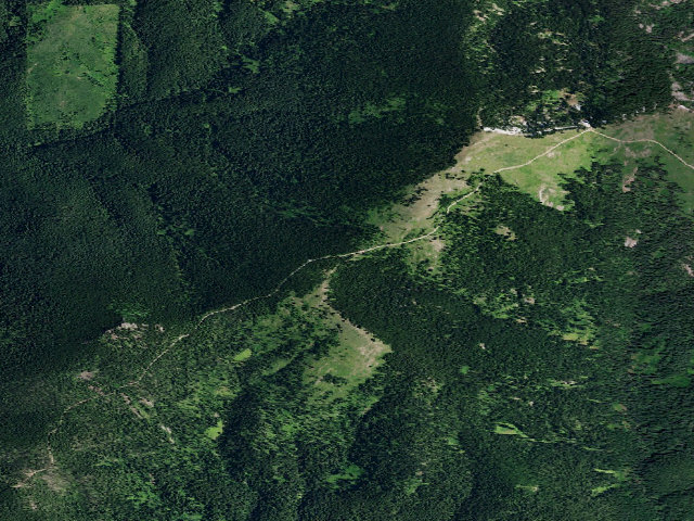 Aerial image of Trail 275 Trailhead