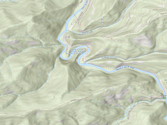 USGS topographic map of Trail 478 Trailhead