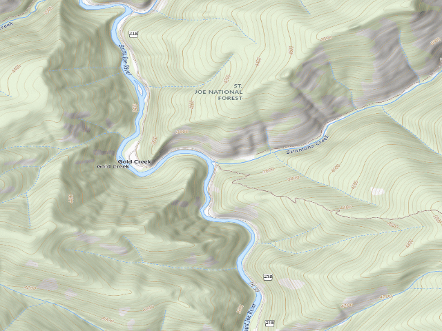 USGS topographic map of Trail 78 Trailhead