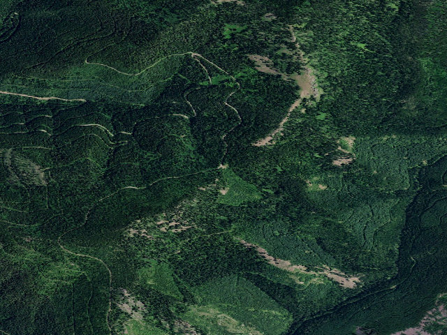 Aerial image of Trail 83 Trailhead