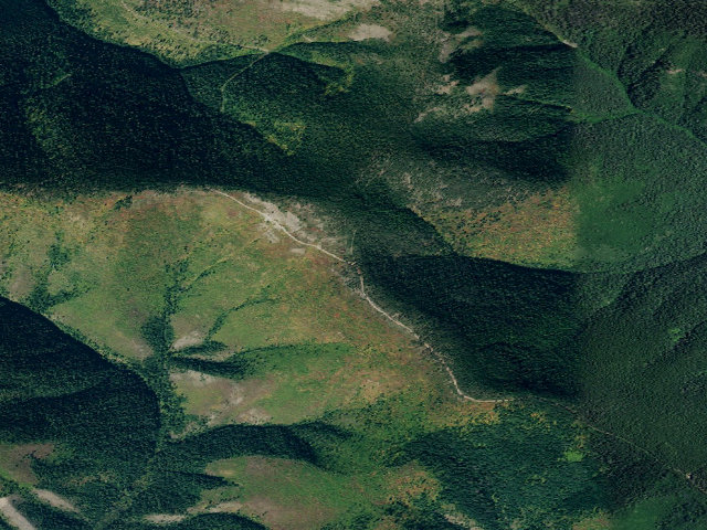 Aerial image of Trail 9 Trailhead