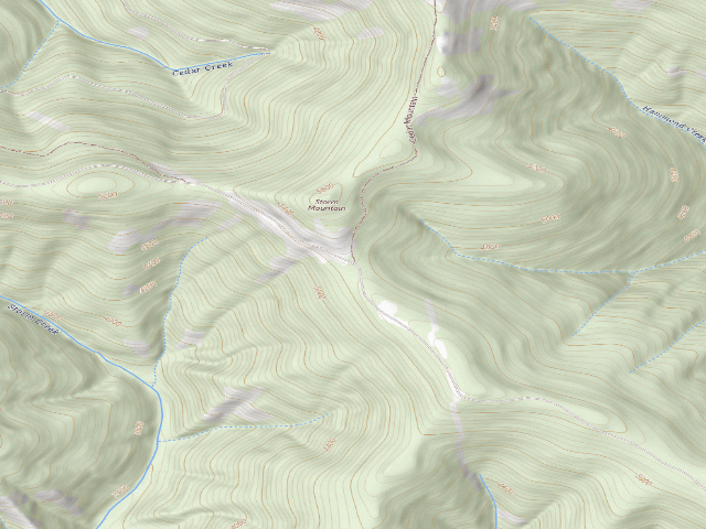 USGS topographic map of Trail 9 Trailhead