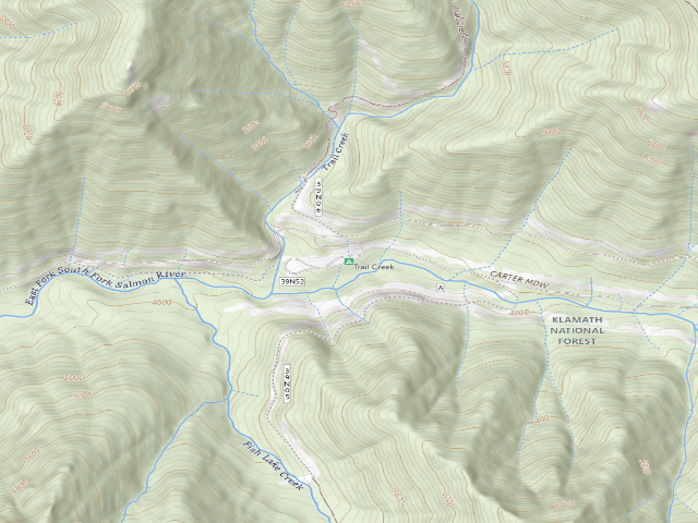 USGS topographic map of Trail Creek