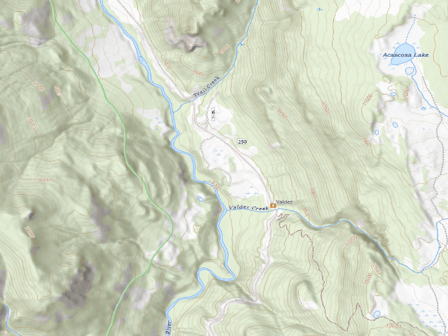 USGS topographic map of Trail Creek Camping Area