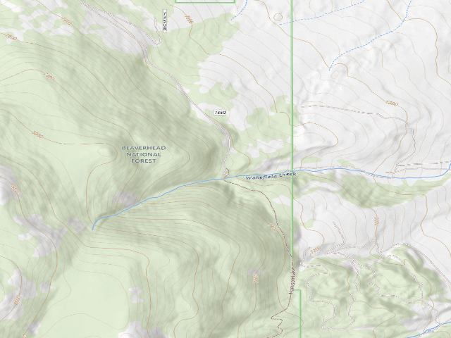 USGS topographic map of Trail Head For Harrison Lake