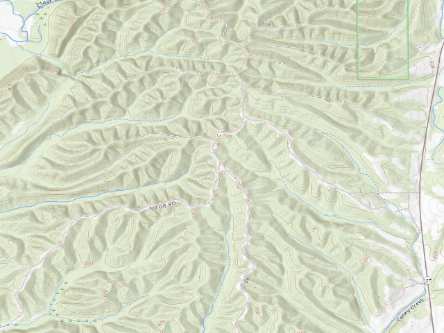 USGS topographic map of Trail of Tears State Forest - Campsite 1