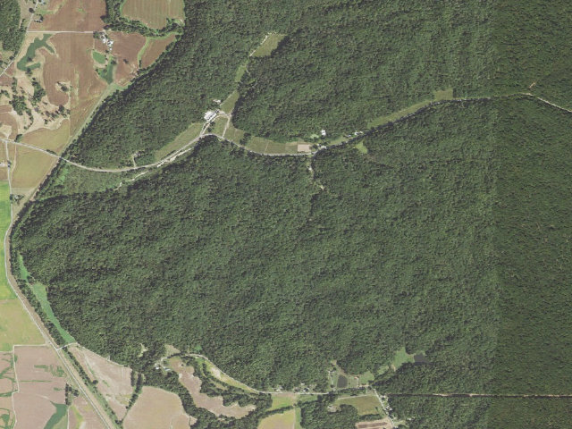 Aerial image of Trail of Tears State Forest - Campsite 12