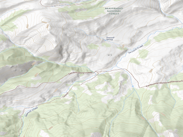 USGS topographic map of Trailhead 02