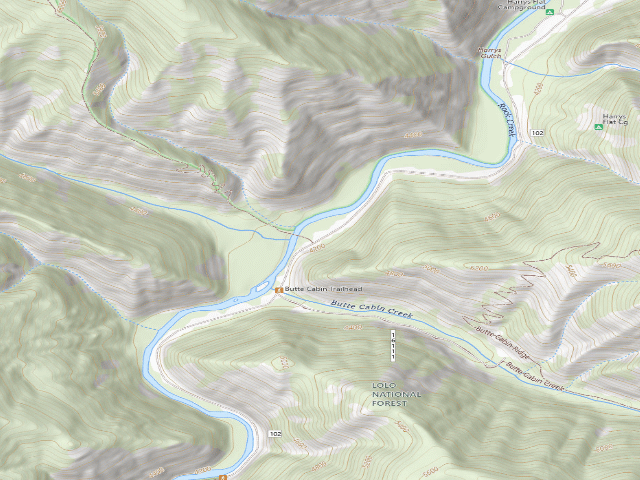USGS topographic map of Trailhead 96