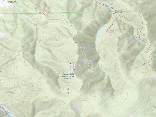 USGS topographic map of Trailhead Spur Off Moser 621