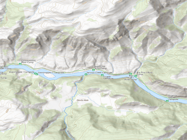 USGS topographic map of Trails End River Camp