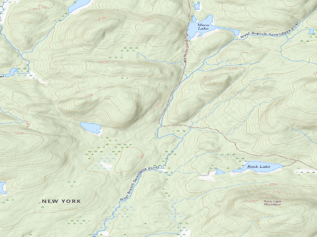 USGS topographic map of Trailside Campsite (Silver Lake Wilderness)