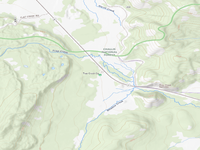 USGS topographic map of Trap Creek Cg