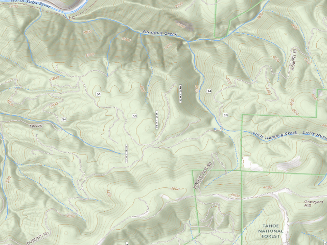 USGS topographic map of Trapper Camp